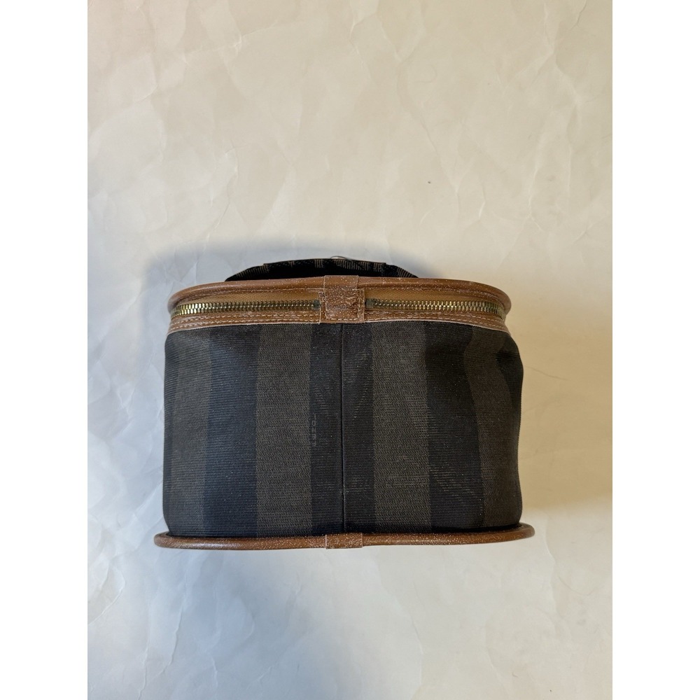 Fendi, Pequin Stripes Coated Canvas Cosmetic Pouch- 8.5in x 6in x 6in - Picture 6 of 10